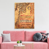 Initiaal pagina van de Lichfield Gospels, c.720 Canvas Afdruk (Insitu (Woonkamer))