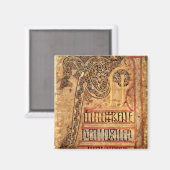 Initiaal pagina van de Lichfield Gospels, c.720 Magneet (Voorkant / Achterkant)