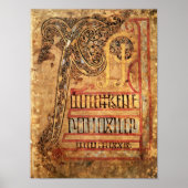 Initiaal pagina van de Lichfield Gospels, c.720 Poster (Voorkant)