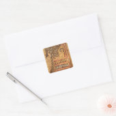 Initiaal pagina van de Lichfield Gospels, c.720 Vierkante Sticker (Envelop)
