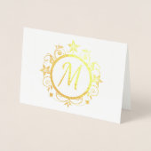 Initiaal Persoonlijk briefpapier Folie Kaarten (Voorkant)
