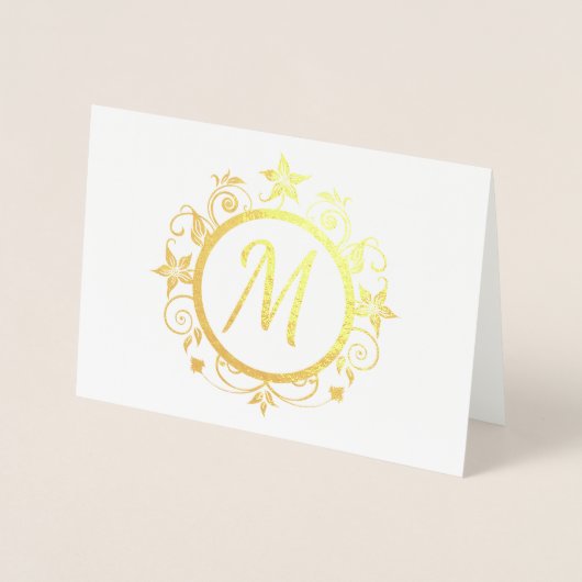 Initiaal Persoonlijk briefpapier Folie Kaarten (Voorkant)