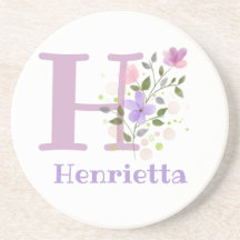 Initiaal plus naam en blokontwerp