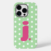 Initiaal Polka Dot Telefoon Case (Achterkant)
