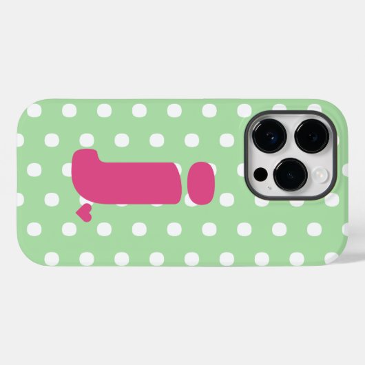 Initiaal Polka Dot Telefoon Case (Achterkant (horizontaal))