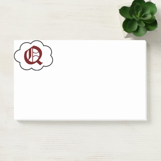 Initiaal Q Monogram Opmerkingen Post-it® Notes (Kantoor)