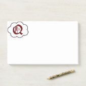 Initiaal Q Monogram Opmerkingen Post-it® Notes (Op bureau)