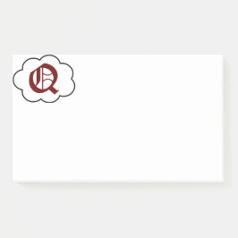 Initiaal Q Monogram Opmerkingen Post-it® Notes