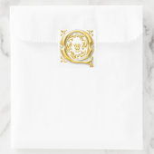 Initiaal Q Monogram Sticker in Goud (Tas)