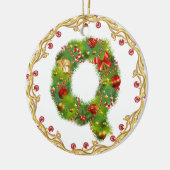 initiaal Q monogrammen kerstversiering - cirkel Keramisch Ornament (Links)