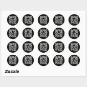 Initiaal Q Ronde Sticker in zilver (Vel)