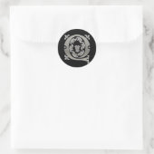 Initiaal Q Ronde Sticker in zilver (Tas)
