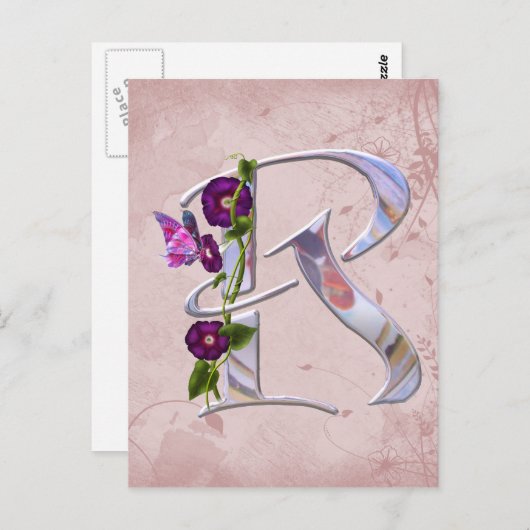 INITIAAL R BRIEFKAART (Voorkant / Achterkant)