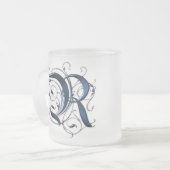  Initiaal R Matglas Koffiemok (Voorkant links)