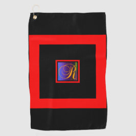 INITIAAL R MONOGRAM GOLFHANDDOEK