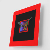 INITIAAL R MONOGRAM VIERKANTE KLOK (Hoek)
