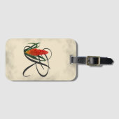 Initiaal R, Red Hot Poker Bagagelabel (Voorkant (horizontaal))