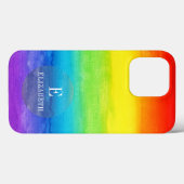 Initiaal Rainbow-Waterverf voor persoonlijke naam Case-Mate iPhone Case (Achterkant (horizontaal))