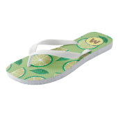 Initiaal retro Lemon l groen Teenslippers (Schuin)