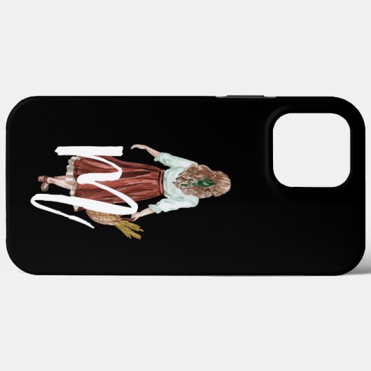  Initiaal Rol kalligrafie Stijlvol zwart Case-Mate iPhone Case (Achterkant (horizontaal))