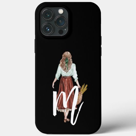  Initiaal Rol kalligrafie Stijlvol zwart Case-Mate iPhone Case (Achterkant)