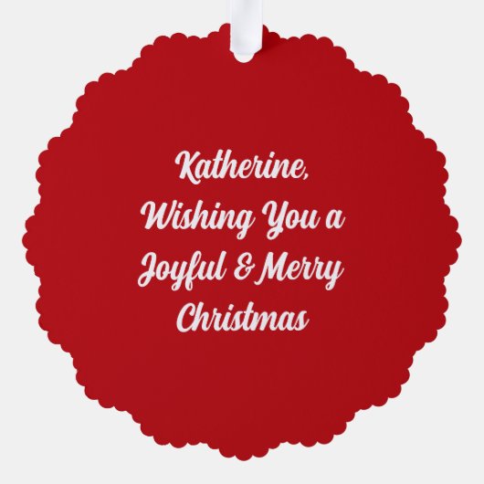 Initiaal Rood en Groen Plaid Eenvoudig Ontwerp Ornament Kaart (Achterkant)