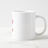 Initiaal rood monogram grote letter eigen naam grote koffiekop (Rechts)