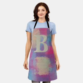 Initiaal roze pastollingspatroon schort