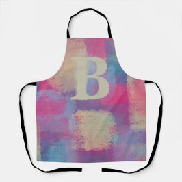 Initiaal roze pastollingspatroon schort