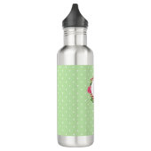 Initiaal Roze Roze Rood Wit Petunia Polka Dots Waterfles (Links)