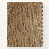 Initiaal Rustic Burlap Notitieboek (Achterkant)