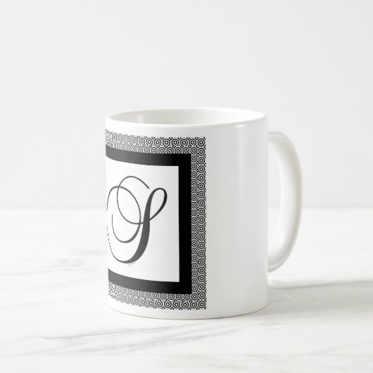 INITIAAL S MONOGRAM KOFFIEMOK (Voorkant rechts)