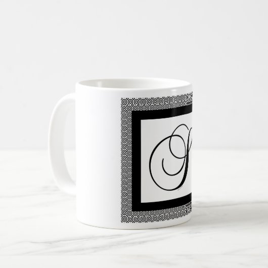 INITIAAL S MONOGRAM KOFFIEMOK (Voorkant links)