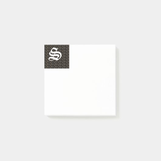 Initiaal S Monogrammed Post-it Notes (Voorkant)