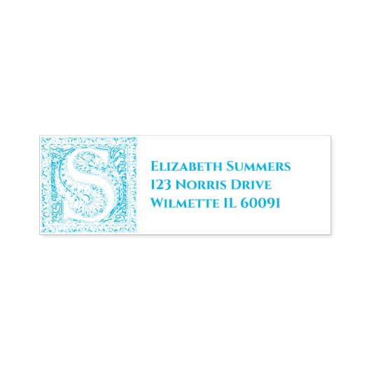 Initiaal S Zelfinkend stempel (Design)