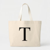 Initiaal T Jumbo Canvas tas (Voorkant)