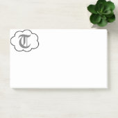 Initiaal T Monogram Opmerkingen Post-it® Notes (Kantoor)