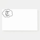 Initiaal T Monogram Opmerkingen Post-it® Notes (Voorkant)