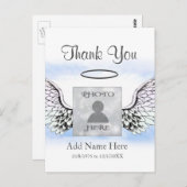 Initiaal toevoegen | Dank u wel | Wingen Briefkaart (Voorkant / Achterkant)