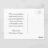 Initiaal toevoegen | Dank u wel | Wingen Briefkaart (Achterkant)