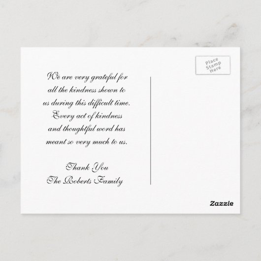 Initiaal toevoegen | Dank u wel | Wingen Briefkaart (Achterkant)