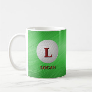 Initiaal toevoegen Naam H I K L N Golf Ball Koffiemok
