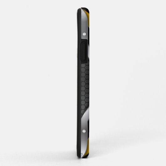 Initiaal toevoegen Naam Veiligheid Geel zwart Silv Case-Mate iPhone Case (Achterkant/rechts)