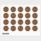 Initiaal U-label voor bruine monogram Ronde Sticker (Vel)