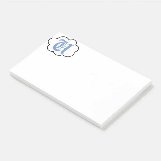 Initiaal U Monogram Opmerkingen Post-it® Notes (Schuin)