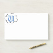Initiaal U Monogram Opmerkingen Post-it® Notes (Op bureau)