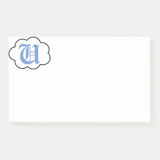 Initiaal U Monogram Opmerkingen Post-it® Notes (Voorkant)