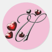 initiaal U monogram stickers (Voorkant)