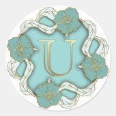 initiaal U-stickers Ronde Sticker (Voorkant)