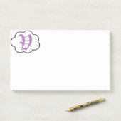Initiaal V Monogram Post-it Nota's Post-it® Notes (Op bureau)